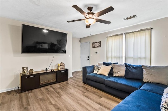 4146 Monclair Dr, Columbus, GA 31907 - living room with wood finished floors and ceiling fan