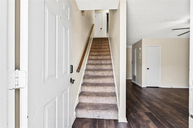 4146 Monclair Dr, Columbus, GA 31907 - stairs featuring wood finished floors and a ceiling fan