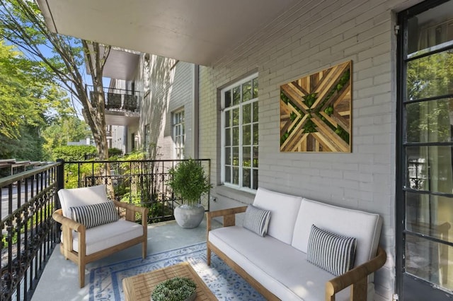 balcony featuring outdoor lounge area