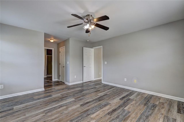 154 Jerry Allen Rdg, Dallas, GA 30132 - spare room with baseboards, wood finished floors, and ceiling fan