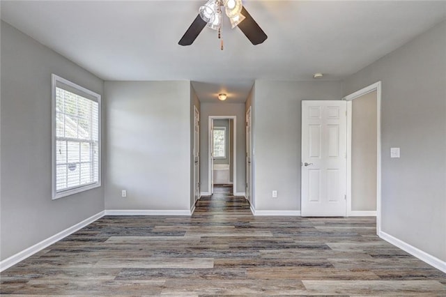 154 Jerry Allen Rdg, Dallas, GA 30132 - spare room with a ceiling fan, wood finished floors, and baseboards