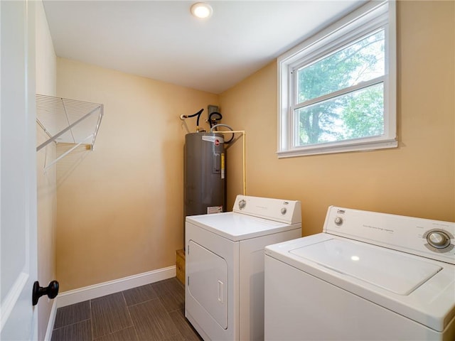 689 Berne St SE, Atlanta, GA 30312 - laundry area with electric water heater and independent washer and dryer