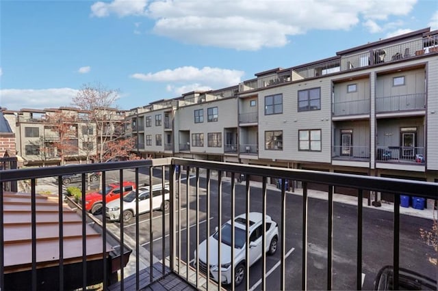 balcony featuring a residential view