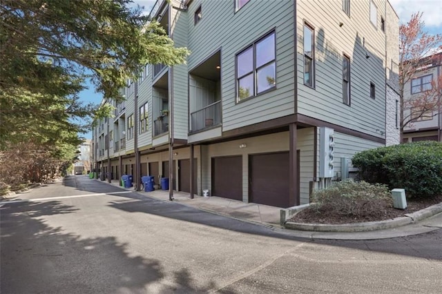 exterior space featuring an attached garage