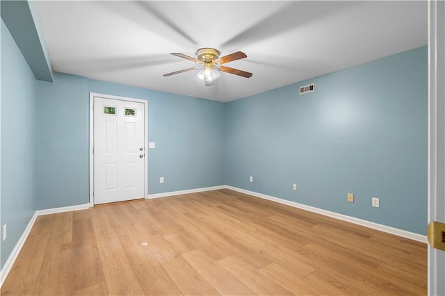 1920 Jett Ridge Rd, Cumming, GA 30041 - unfurnished room featuring ceiling fan, baseboards, and light wood finished floors