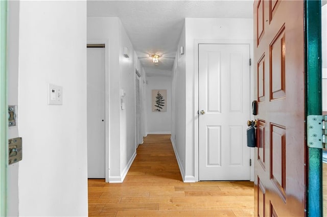 1920 Jett Ridge Rd, Cumming, GA 30041 - corridor with light wood-type flooring, baseboards, and a textured ceiling