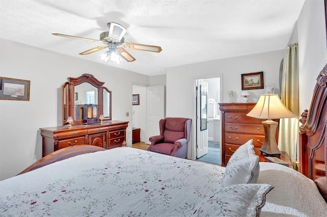 40 Picketts Forge Dr W, Acworth, GA 30101 - bedroom featuring wood finished floors, ceiling fan, and connected bathroom