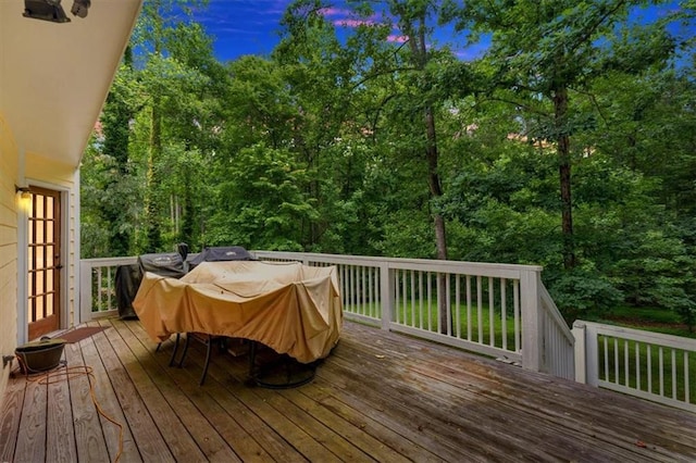 40 Picketts Forge Dr W, Acworth, GA 30101 - wooden deck featuring french doors and outdoor dining space