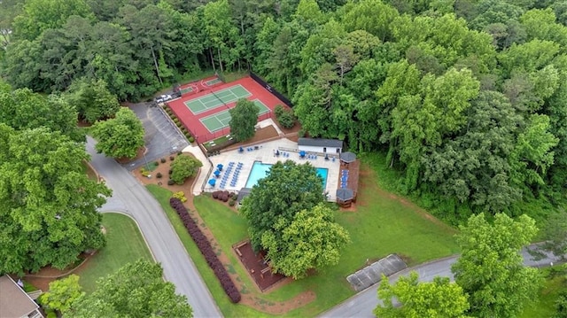 40 Picketts Forge Dr W, Acworth, GA 30101 - drone / aerial view of a pool