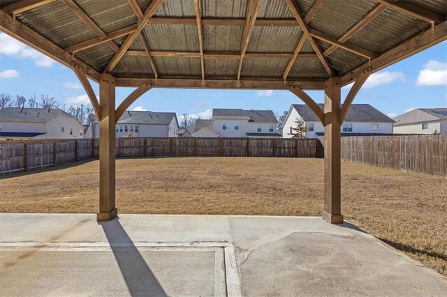 view of patio / terrace featuring a gazebo