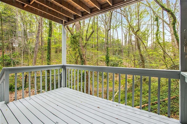 view of wooden deck