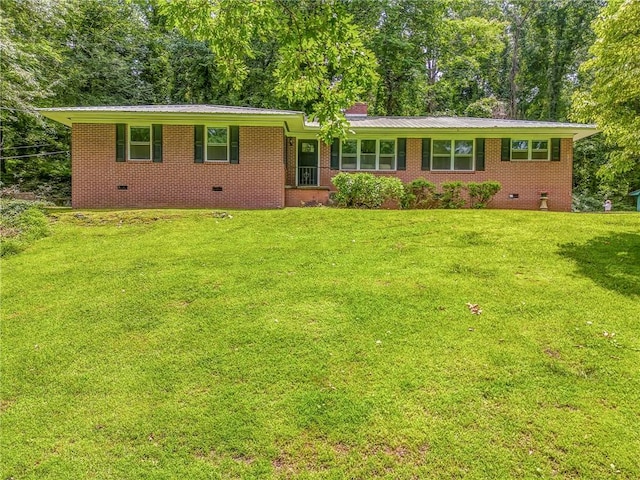 103 White Cir, Rockmart, GA 30153 - ranch-style home featuring crawl space, a front yard, and brick siding