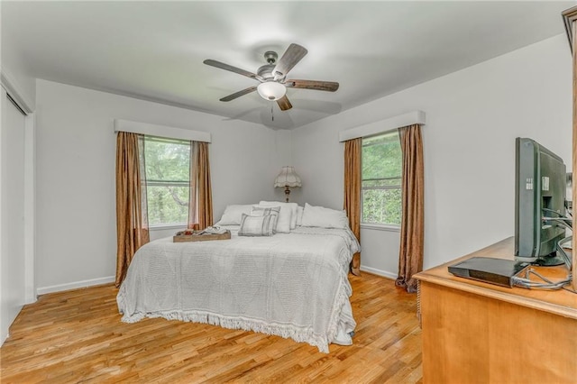 103 White Cir, Rockmart, GA 30153 - bedroom featuring multiple windows, light wood-style flooring, and baseboards