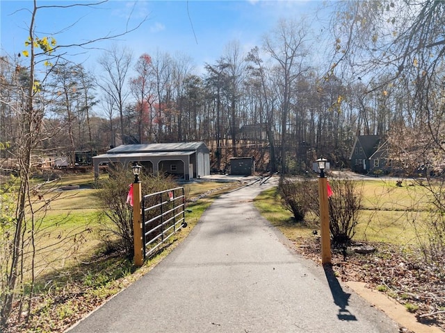 4635 Dawsonville Hwy, Gainesville, GA 30506 - view of street featuring a gated entry and driveway