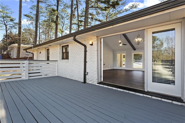 view of wooden deck