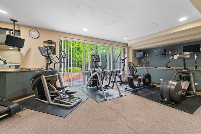 2626 Peachtree Rd NW Unit 606, Atlanta, GA 30305 - exercise area with recessed lighting