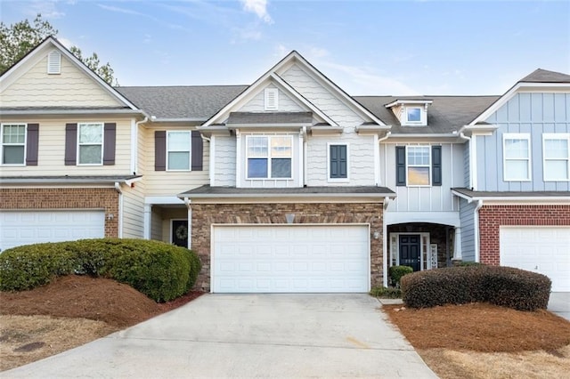 view of property with a garage