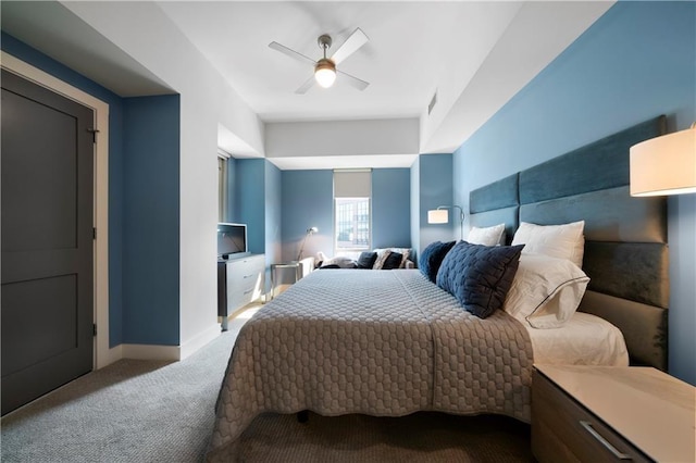 1100 Howell Mill Rd NW Unit 708, Atlanta, GA 30318 - bedroom featuring carpet flooring and a ceiling fan