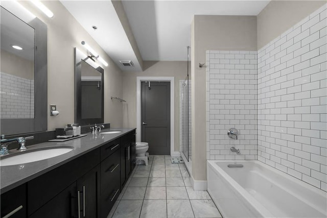 1100 Howell Mill Rd NW Unit 708, Atlanta, GA 30318 - full bath with a shower, double vanity, and a tub to relax in
