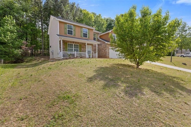 1450 Steam Engine Way, Conyers, GA 30013 - traditional home with a porch and a front yard