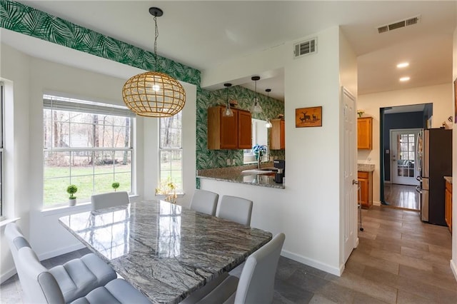 view of dining room