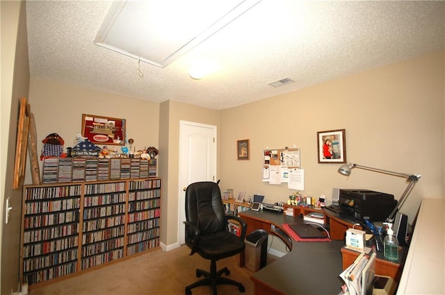 70 Darbys Crossing Ct, Hiram, GA 30141 - office space with attic access, carpet floors, and a textured ceiling