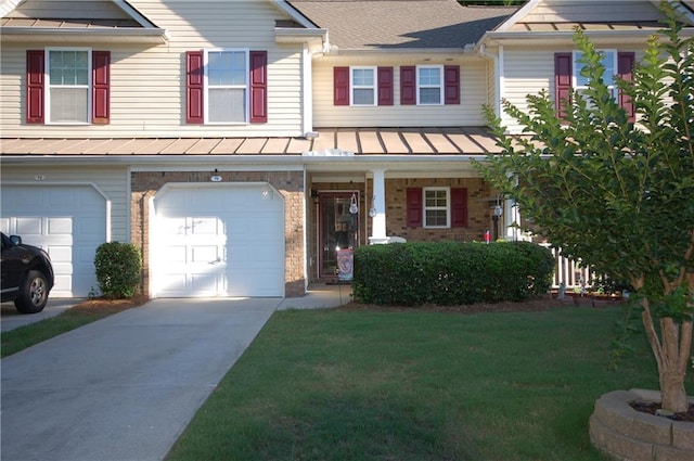 70 Darbys Crossing Ct, Hiram, GA 30141 - multi unit property with a standing seam roof, brick siding, concrete driveway, and a front yard