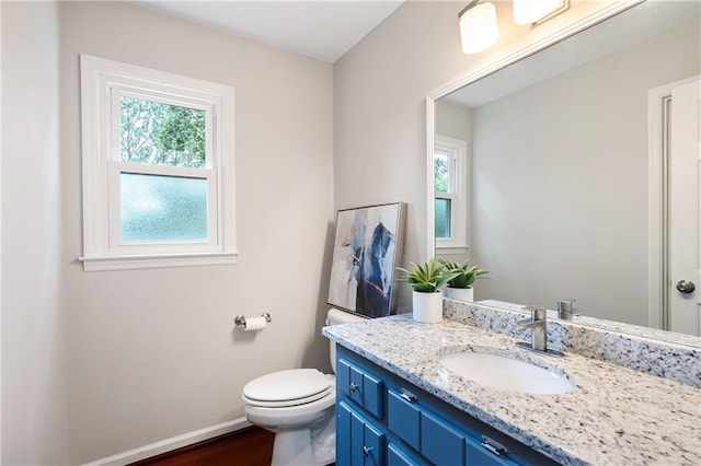 4497 Windsor Oaks Dr, Marietta, GA 30066 - bathroom featuring plenty of natural light, vanity, and wood finished floors