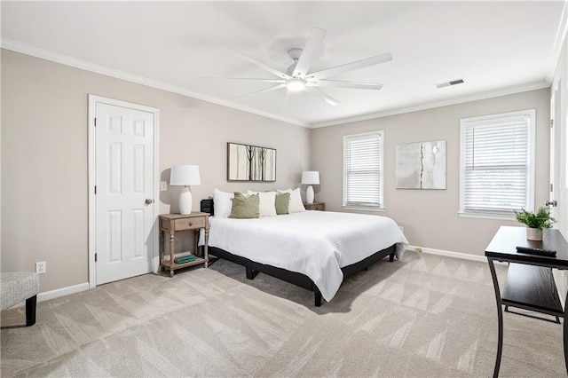 4497 Windsor Oaks Dr, Marietta, GA 30066 - bedroom featuring carpet, ornamental molding, and ceiling fan