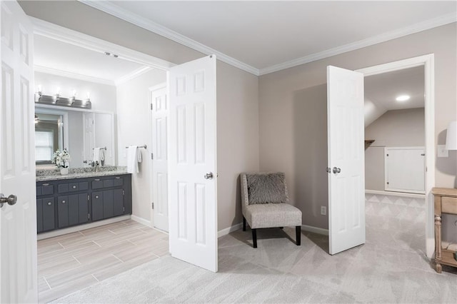 4497 Windsor Oaks Dr, Marietta, GA 30066 - living area with crown molding and light colored carpet