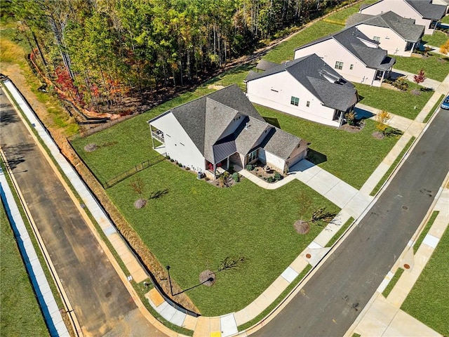 aerial view featuring a residential view