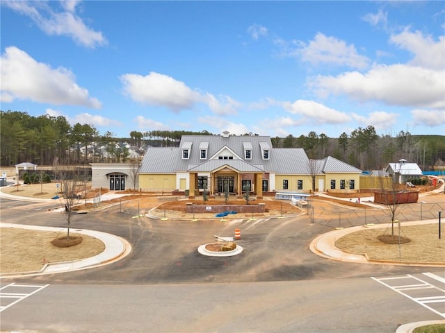 view of front of home with metal roof