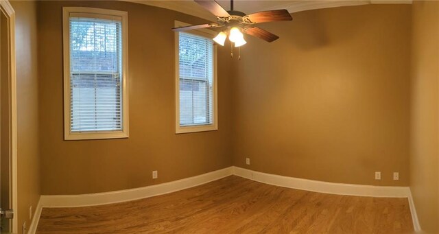 2380 Crescent Park Ct Unit 4, Atlanta, GA 30339 - unfurnished room with wood finished floors, baseboards, and a ceiling fan