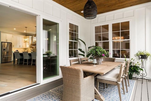 view of sunroom