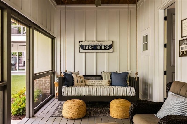 view of sunroom