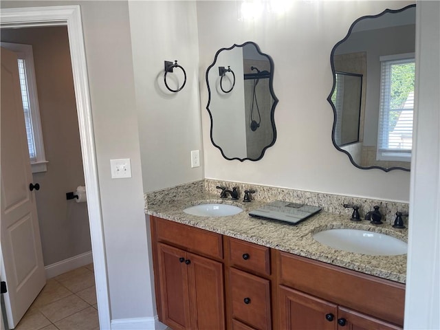 103 Mill Park Chase, Woodstock, GA 30188 - full bathroom with tile patterned floors and double vanity