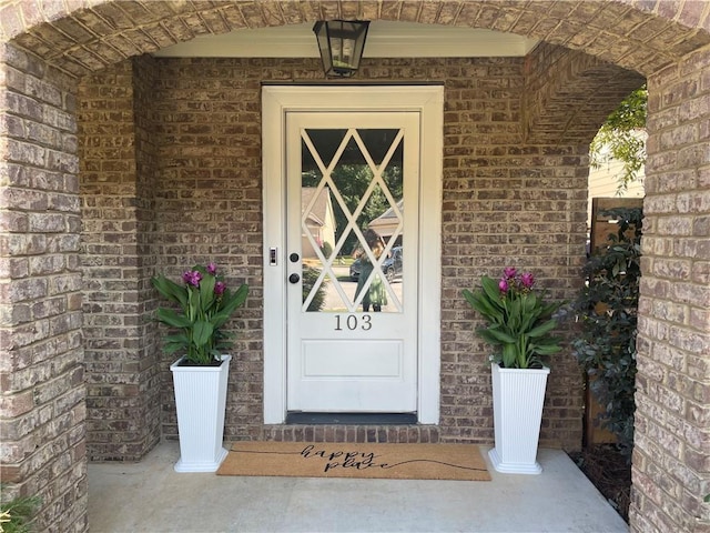103 Mill Park Chase, Woodstock, GA 30188 - doorway to property with brick siding