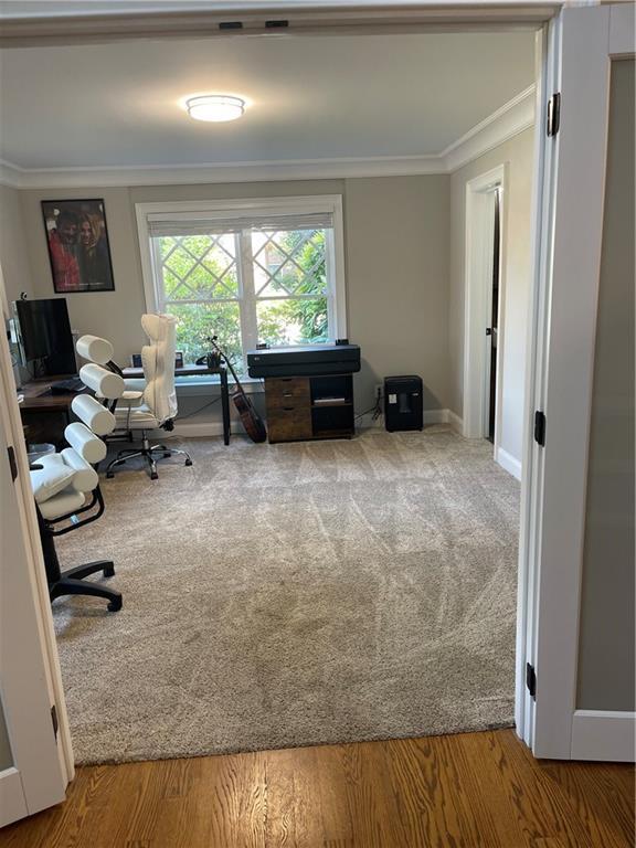 103 Mill Park Chase, Woodstock, GA 30188 - carpeted office with crown molding and baseboards