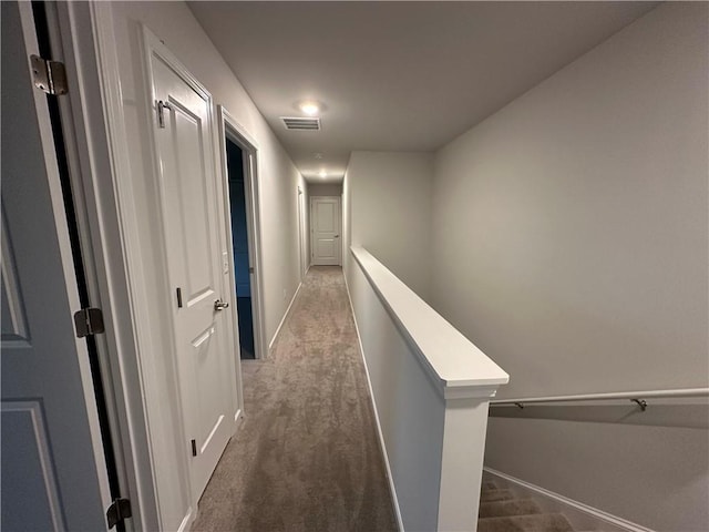 hallway featuring dark hardwood / wood-style floors