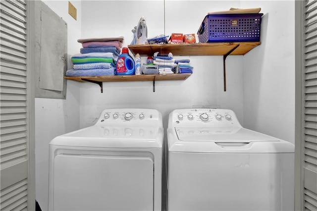 laundry room featuring laundry area and washer and dryer