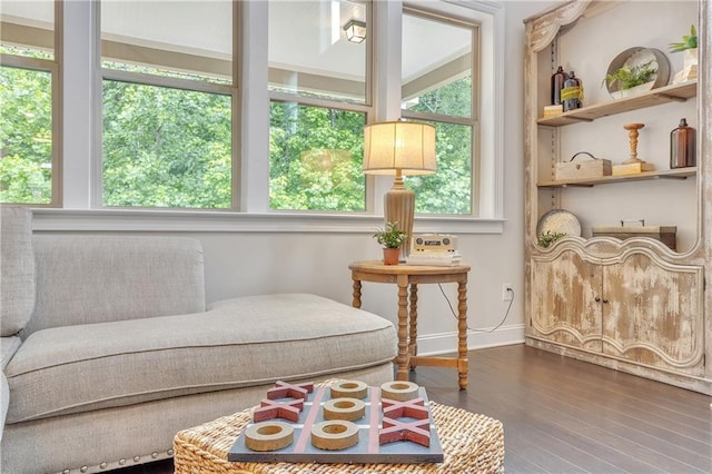 6179 Ashbranch Dr, Acworth, GA 30101 - living area featuring wood finished floors and baseboards
