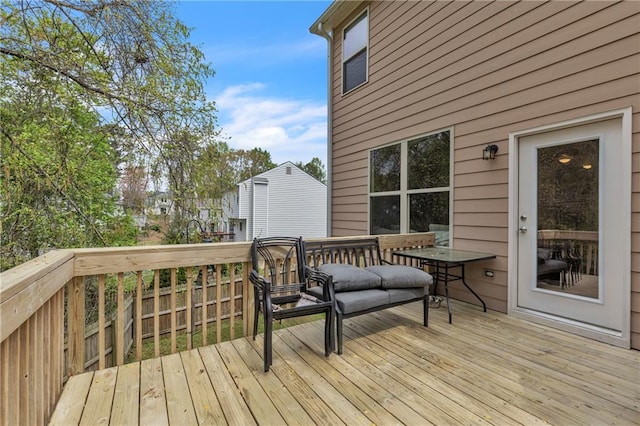 view of wooden deck