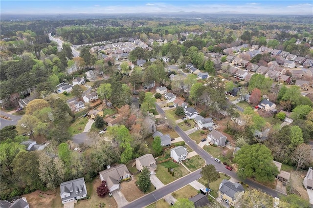 bird's eye view with a residential view