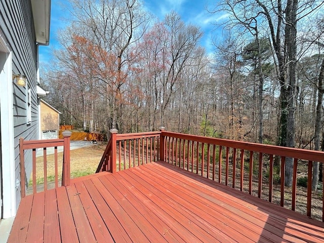 view of wooden deck