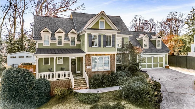 view of front of property with a porch