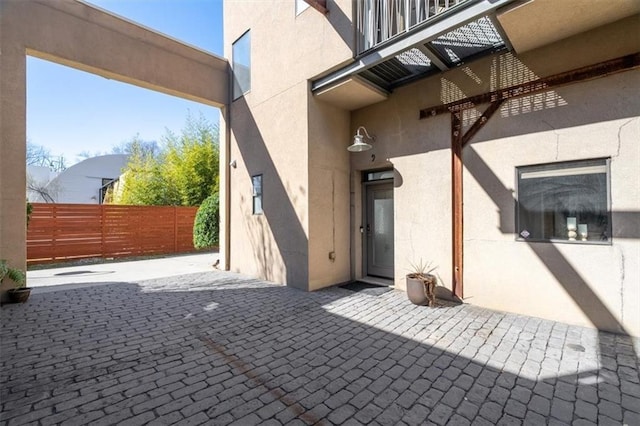 view of patio / terrace with fence