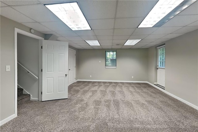 1011 Darvin Ln NW, Kennesaw, GA 30144 - below grade area featuring carpet flooring and a drop ceiling