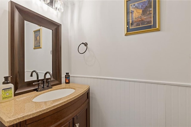 1995 Raleigh Tavern Dr, Roswell, GA 30076 - bathroom featuring wainscoting and vanity