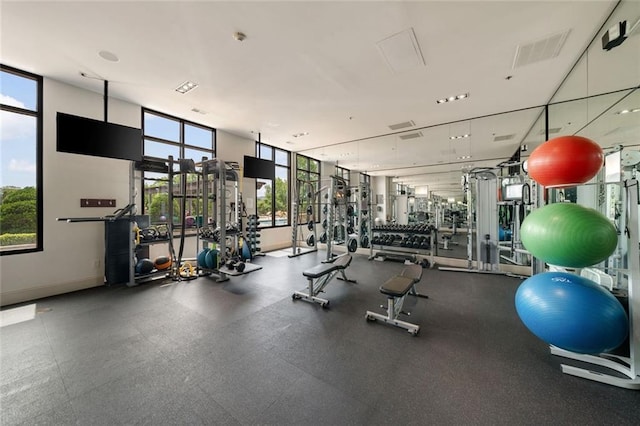 view of exercise room