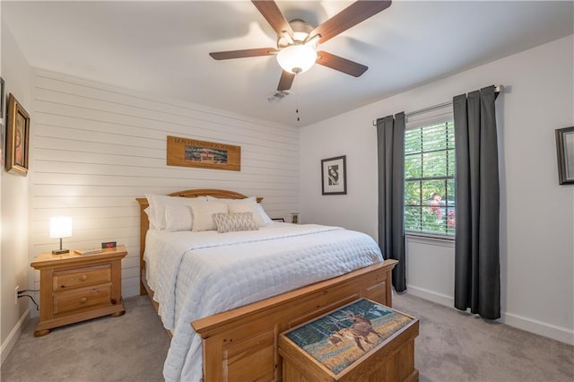4442 Academy St, Acworth, GA 30101 - bedroom featuring light colored carpet and a ceiling fan